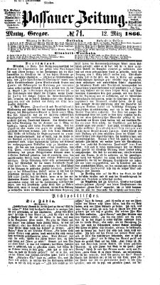 Passauer Zeitung Montag 12. März 1866