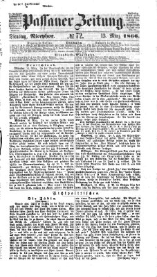 Passauer Zeitung Dienstag 13. März 1866