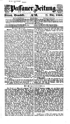 Passauer Zeitung Mittwoch 21. März 1866