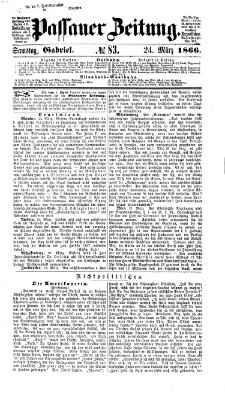 Passauer Zeitung Samstag 24. März 1866