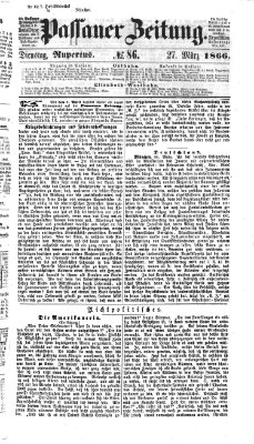 Passauer Zeitung Dienstag 27. März 1866