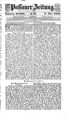 Passauer Zeitung Donnerstag 29. März 1866