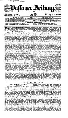 Passauer Zeitung Mittwoch 11. April 1866