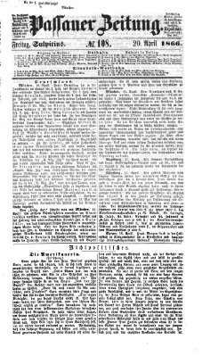 Passauer Zeitung Freitag 20. April 1866