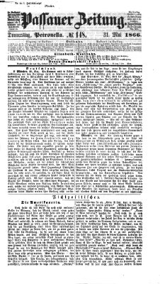 Passauer Zeitung Donnerstag 31. Mai 1866