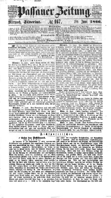 Passauer Zeitung Mittwoch 20. Juni 1866