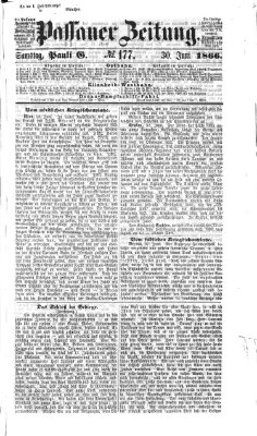 Passauer Zeitung Samstag 30. Juni 1866