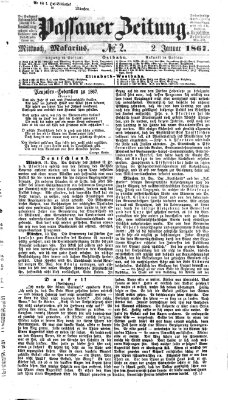 Passauer Zeitung Mittwoch 2. Januar 1867