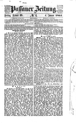 Passauer Zeitung Freitag 4. Januar 1867