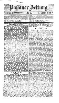 Passauer Zeitung Samstag 5. Januar 1867