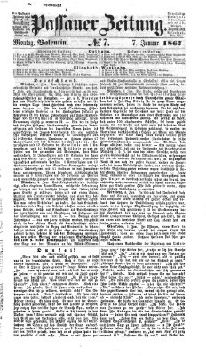 Passauer Zeitung Montag 7. Januar 1867