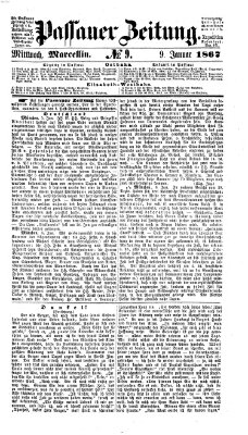 Passauer Zeitung Mittwoch 9. Januar 1867