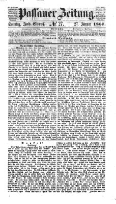 Passauer Zeitung Sonntag 27. Januar 1867