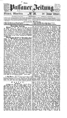 Passauer Zeitung Mittwoch 30. Januar 1867