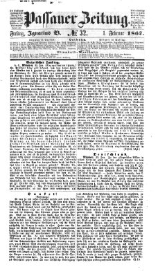 Passauer Zeitung Freitag 1. Februar 1867