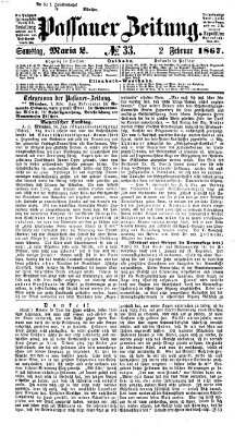 Passauer Zeitung Samstag 2. Februar 1867