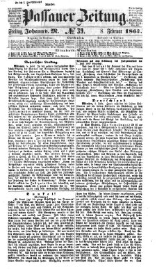 Passauer Zeitung Freitag 8. Februar 1867