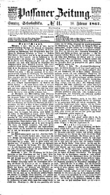 Passauer Zeitung Sonntag 10. Februar 1867