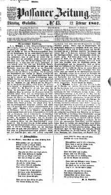 Passauer Zeitung Dienstag 12. Februar 1867