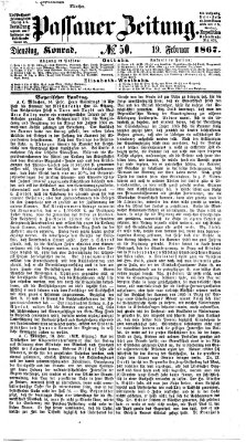 Passauer Zeitung Dienstag 19. Februar 1867