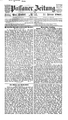 Passauer Zeitung Freitag 22. Februar 1867