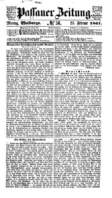 Passauer Zeitung Montag 25. Februar 1867