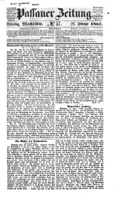 Passauer Zeitung Dienstag 26. Februar 1867