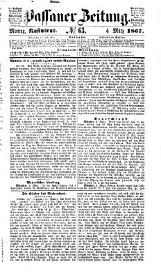 Passauer Zeitung Montag 4. März 1867