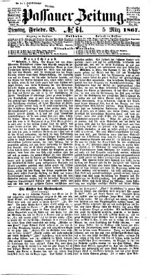 Passauer Zeitung Dienstag 5. März 1867