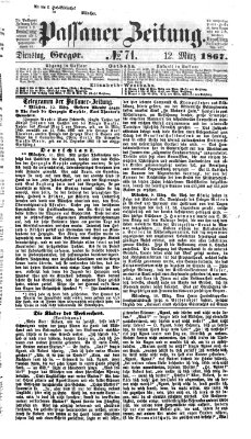 Passauer Zeitung Dienstag 12. März 1867