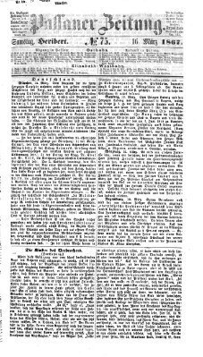 Passauer Zeitung Samstag 16. März 1867