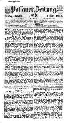 Passauer Zeitung Dienstag 19. März 1867