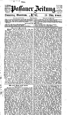 Passauer Zeitung Donnerstag 28. März 1867