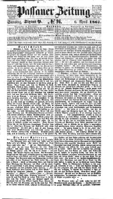 Passauer Zeitung Samstag 6. April 1867