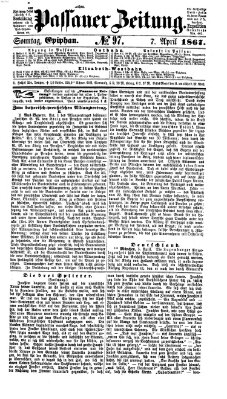 Passauer Zeitung Sonntag 7. April 1867