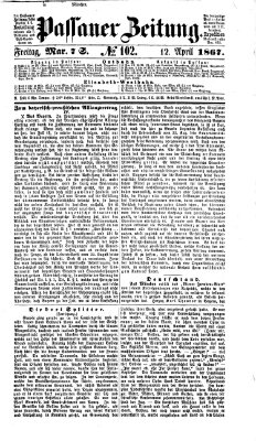 Passauer Zeitung Freitag 12. April 1867