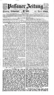 Passauer Zeitung Sonntag 14. April 1867