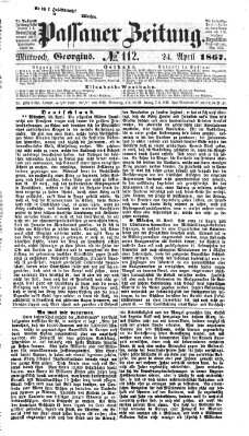 Passauer Zeitung Mittwoch 24. April 1867