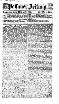 Passauer Zeitung Donnerstag 16. Mai 1867