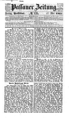 Passauer Zeitung Freitag 17. Mai 1867