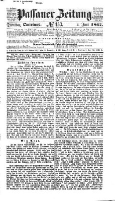 Passauer Zeitung Dienstag 4. Juni 1867