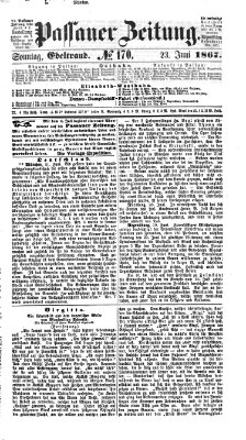 Passauer Zeitung Sonntag 23. Juni 1867