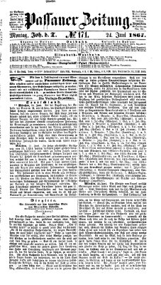 Passauer Zeitung Montag 24. Juni 1867