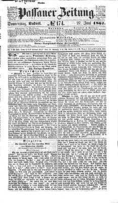 Passauer Zeitung Donnerstag 27. Juni 1867