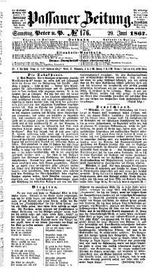 Passauer Zeitung Samstag 29. Juni 1867