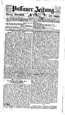 Passauer Zeitung Montag 1. Juli 1867