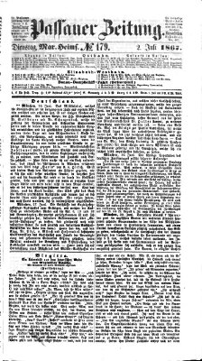 Passauer Zeitung Dienstag 2. Juli 1867