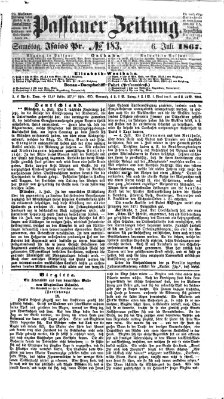 Passauer Zeitung Samstag 6. Juli 1867