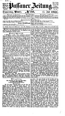 Passauer Zeitung Donnerstag 11. Juli 1867