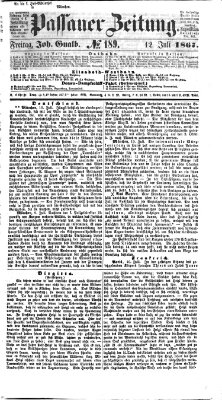 Passauer Zeitung Freitag 12. Juli 1867